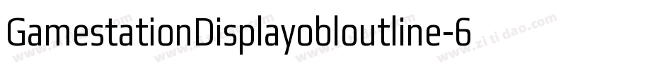 GamestationDisplayobloutline-6GMM字体转换