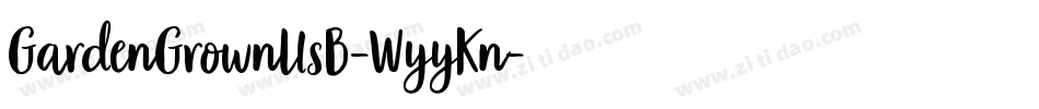 GardenGrownUsB-WyyKn字体转换