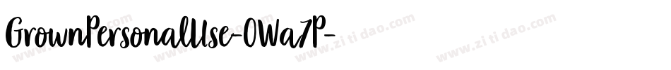 GrownPersonalUse-0Wa7P字体转换