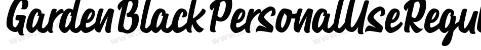 GardenBlackPersonalUseRegular-dY47字体转换