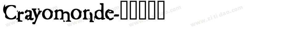 Crayomonde字体转换