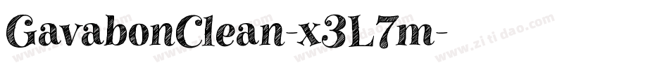 GavabonClean-x3L7m字体转换 GavabonClean-x3L7m字体转换