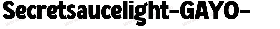 Secretsaucelight-GAYO字体转换