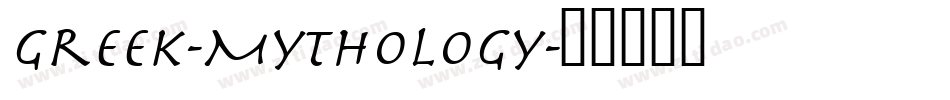 Greek-Mythology字体转换