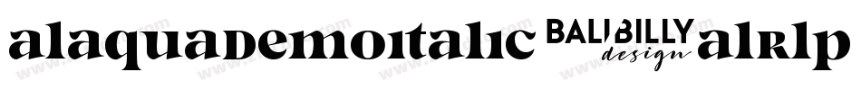 AlaquaDemoItalic-ALRlp字体转换