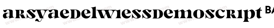 ArsyaEdelwiessDemoScript-DOLo1字体转换