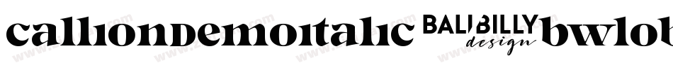CallionDemoItalic-BWLOB字体转换