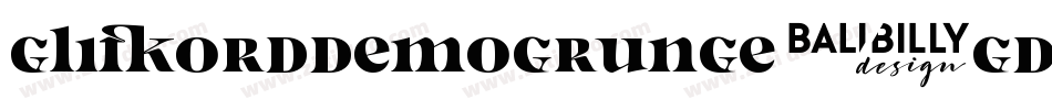 GlifordDemoGrunge-gdrq字体转换