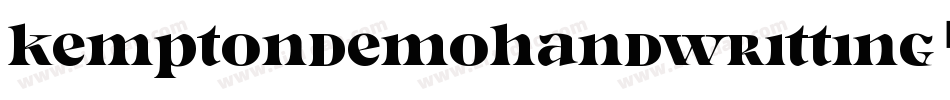 KemptonDemoHandwritting-rgvpA字体转换