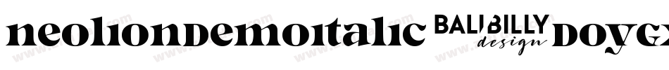 NeolionDemoItalic-DOYgx字体转换