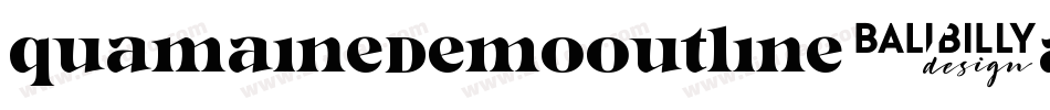 QuamaineDemoOutline-ALRWD字体转换