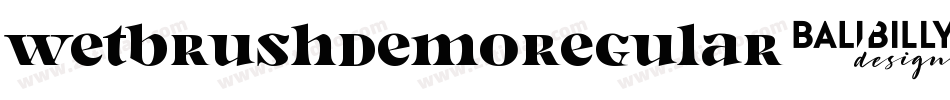 WetbrushDemoRegular-zVVX字体转换