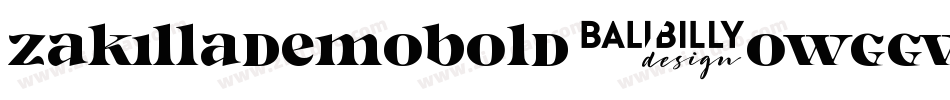 ZakillaDemoBold-owggV字体转换