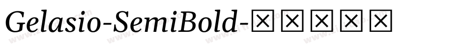 Gelasio-SemiBold字体转换