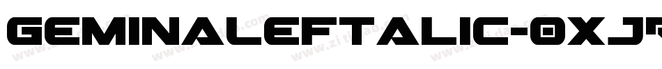 GeminaLeftalic-0XJR字体转换