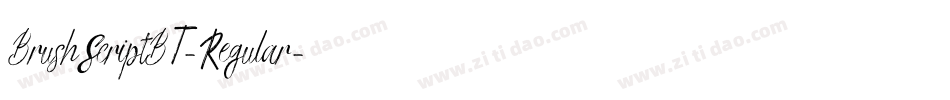 BrushScriptBT-Regular字体转换