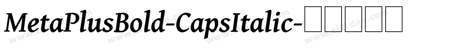 MetaPlusBold-CapsItalic字体转换
