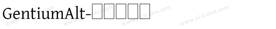 GentiumAlt字体转换