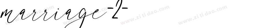 marriage-2字体转换