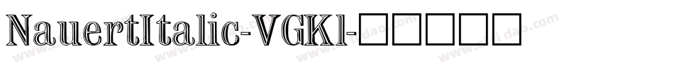 NauertItalic-VGKl字体转换