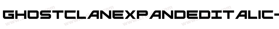 GhostClanExpandedItalic-xEa8字体转换