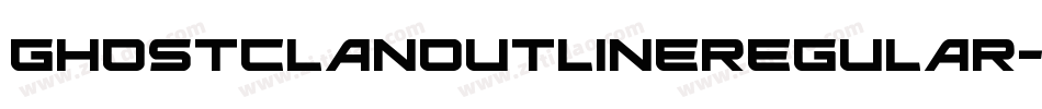 GhostClanOutlineRegular-Gm7y字体转换