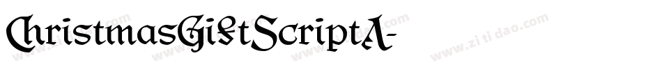 ChristmasGiftScriptA字体转换