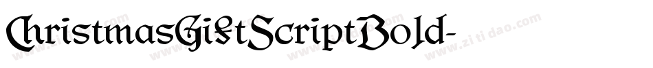ChristmasGiftScriptBold字体转换