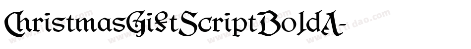 ChristmasGiftScriptBoldA字体转换