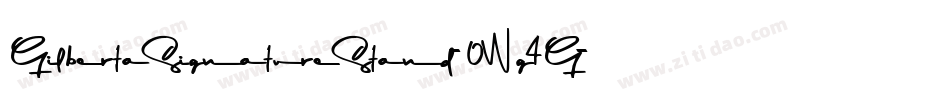 GilbertaSignatureStand-0Wg4G字体转换