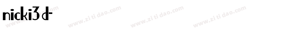 nicki3d字体转换