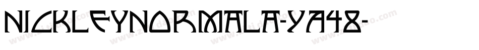 NickleyNormala-YA48字体转换