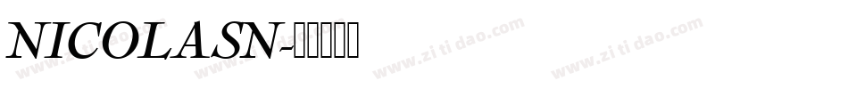 NICOLASN字体转换