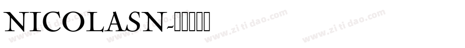 NICOLASN字体转换