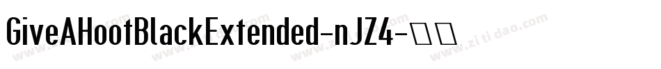 GiveAHootBlackExtended-nJZ4字体转换