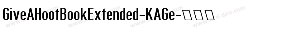 GiveAHootBookExtended-KAGe字体转换