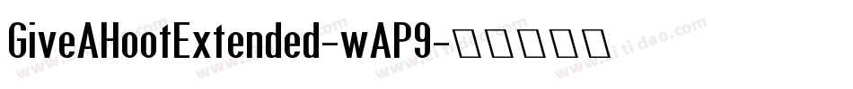 GiveAHootExtended-wAP9字体转换