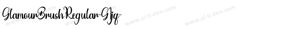 GlamourBrushRegular-G1jq字体转换
