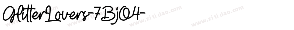 GlitterLovers-7BjO4字体转换