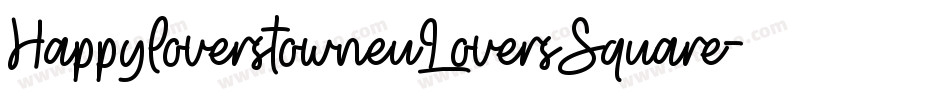 HappyloverstowneuLoversSquare-owV4字体转换