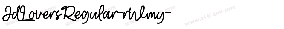 JdLoversRegular-rWmy字体转换