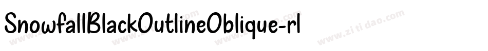 SnowfallBlackOutlineOblique-rlrK字体转换