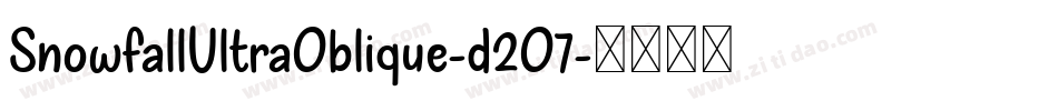 SnowfallUltraOblique-d2O7字体转换