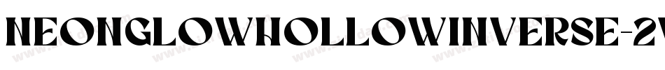 NeonGlowHollowInverse-2VLK字体转换