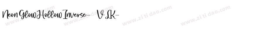 NeonGlowHollowInverse-2VLK字体转换