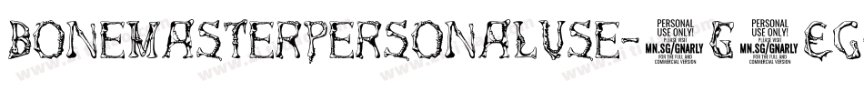 BoneMasterPersonalUse-1G9Eg字体转换 BoneMasterPersonalUse-1G9Eg字体转换