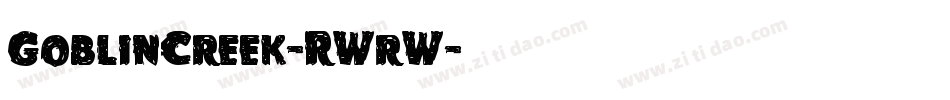 GoblinCreek-RWrW字体转换
