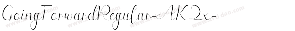 GoingForwardRegular-AK2x字体转换