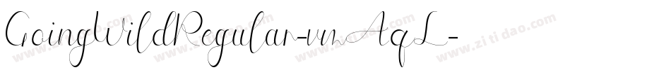 GoingWildRegular-vmAqL字体转换