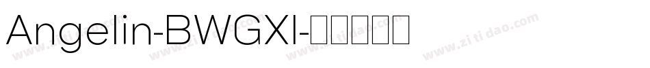 Angelin-BWGXl字体转换